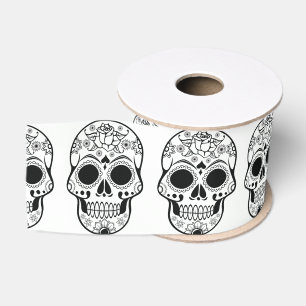 Lazo De Tela Gruesa Cinta de 7,62 cm - Calaveras de Rock Chick