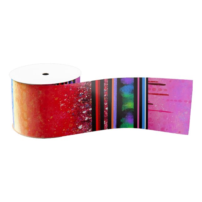 Lazo De Tela Gruesa Cinta de arte abstracta (Carrete)