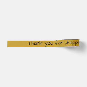 Lazo De Tela Gruesa Cinta de Banner Dorado "Gracias por Comprar"