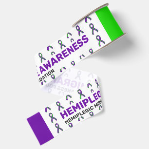 Lazo De Tela Gruesa Cinta de Conciencia de la Migraña Hemiplejica con