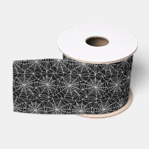 Lazo De Tela Gruesa Cinta de Grosgrain de Telarañas de Halloween