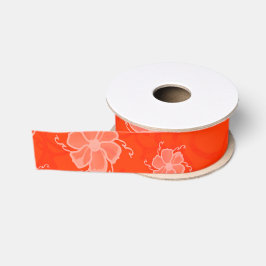 Lazo De Tela Gruesa Cinta de Grosgrain Monocroma FTF en Naranja