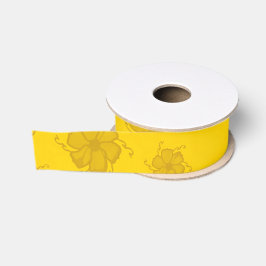 Lazo De Tela Gruesa Cinta de Grosgrain Moonochrome FTF en Amarillo
