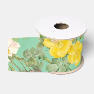 Lazo De Tela Gruesa Cinta de Grosgrain Vintage Wild Rose