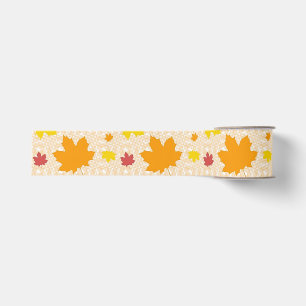 Lazo De Tela Gruesa Cinta de Hojas de Otoño