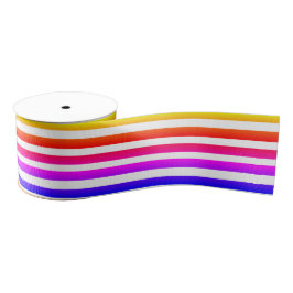 Lazo De Tela Gruesa Cinta de moda 3" Grosgrain con tiras multicolor