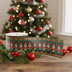 Lazo De Tela Gruesa Cinta de Navidades de arte folclórico de soldados
