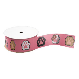 Lazo De Tela Gruesa Cinta de patas rosadas