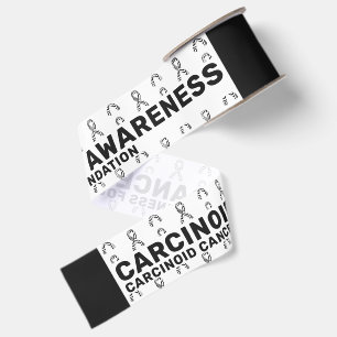 Lazo De Tela Gruesa Cinta de patrón de concienciación sobre el cáncer
