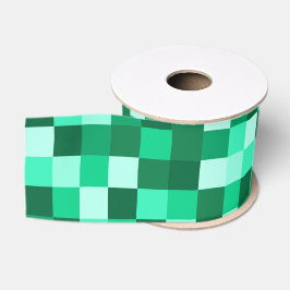 Lazo De Tela Gruesa Cinta de píxeles verdes de Minecraft Party Ribbon