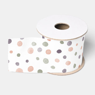 Lazo De Tela Gruesa Cinta de puntos de acuarela de Shea Confetti