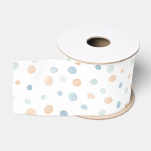 Lazo De Tela Gruesa Cinta de puntos de acuarela Elliot Confetti