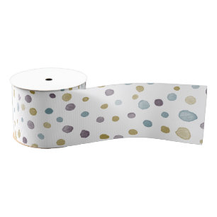 Lazo De Tela Gruesa Cinta de puntos de acuarela Janet Confetti