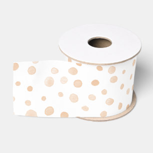 Lazo De Tela Gruesa Cinta de puntos de acuarela Melon Confetti