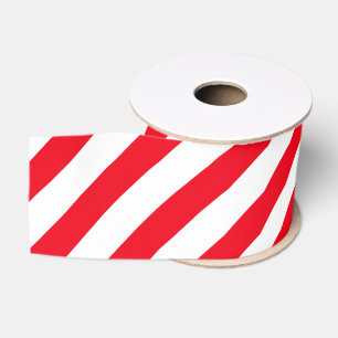 Lazo De Tela Gruesa Cinta de regalo de caramelo rayado roja y blanca