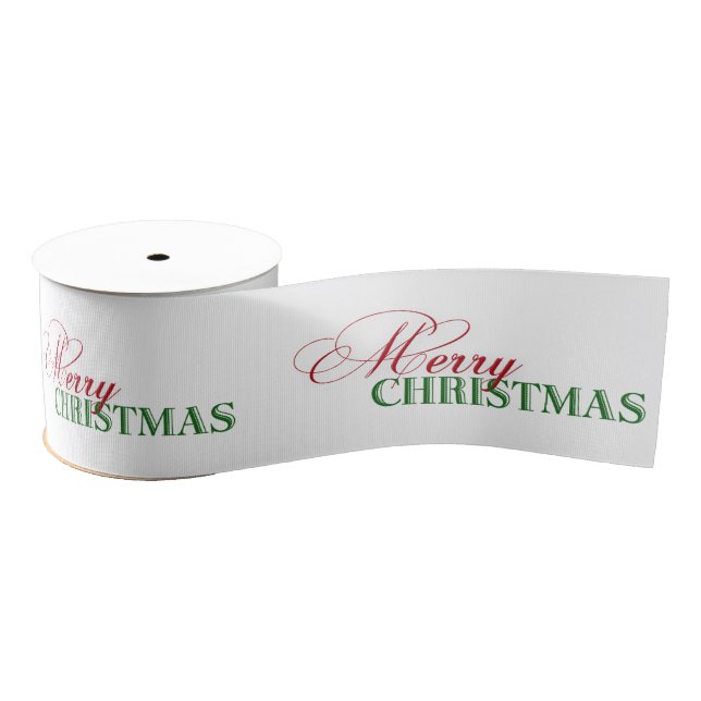 Lazo De Tela Gruesa Cinta de regalo de texto navideño de Feliz (Carrete)
