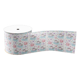 Lazo De Tela Gruesa Cinta decorativa azul rosa unicornio arcoíris gato