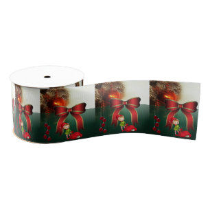 Lazo De Tela Gruesa Cinta decorativa de Navidad, Elfo