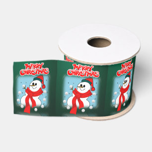 Lazo De Tela Gruesa Cinta decorativa de Navidad, Feliz Navidad