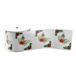 Lazo De Tela Gruesa Cinta decorativa de Navidad, Vela de Navidad