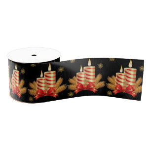 Lazo De Tela Gruesa Cinta decorativa de navidades, velas de Navidades