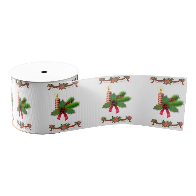 Lazo De Tela Gruesa Cinta decorativa de navidades, velas de Navidades (Carrete)