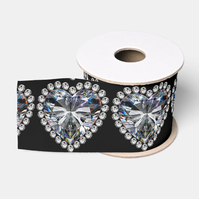Lazo De Tela Gruesa Cinta del Aniversario del Boda del Diamante (Carrete)