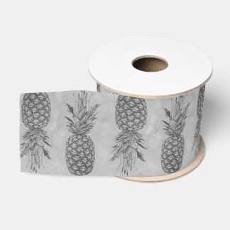 Lazo De Tela Gruesa Cinta del gris de la piña