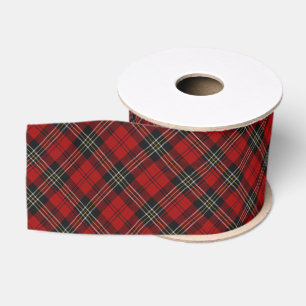 Lazo De Tela Gruesa Cinta - Diseño de Tartán Rojo del Clan Macpherson2