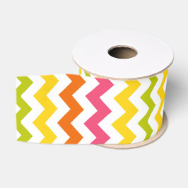 Lazo De Tela Gruesa Cinta en colores pastel de Chevron del verano