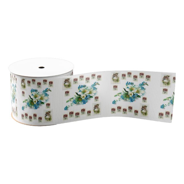 Lazo De Tela Gruesa cinta floral (Carrete)