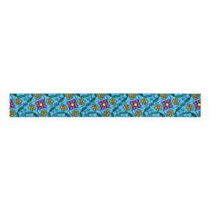 Lazo De Tela Gruesa Cinta Floral abstracta