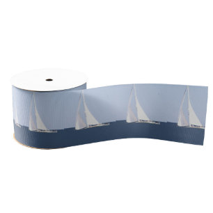 Lazo De Tela Gruesa Cinta fotográfica de barco de vela