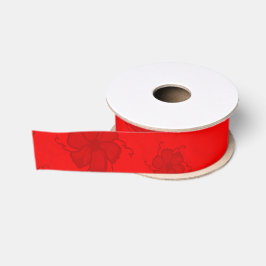 Lazo De Tela Gruesa Cinta Grosgrain Monocroma FTF en Rojo
