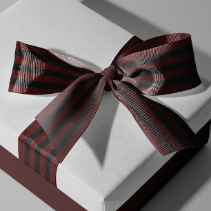 Lazo De Tela Gruesa Cinta gruesa rayada roja y negra