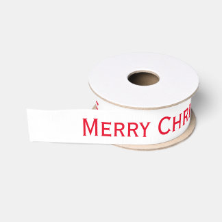 Lazo De Tela Gruesa Cinta navideña Red Merry