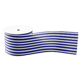 Lazo De Tela Gruesa Cinta rayada azul y blanca