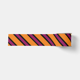 Lazo De Tela Gruesa Cinta rayada de Halloween naranja, morada y negra