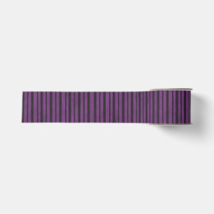 Lazo De Tela Gruesa Cinta rayada vertical morada y negra de Halloween