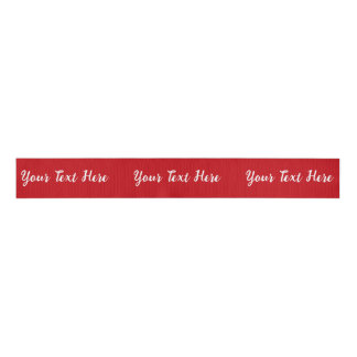 Lazo De Tela Gruesa Cinta Roja Personalizada