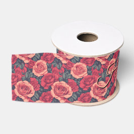 Lazo De Tela Gruesa Clásica Rosa Flor Cumpleaños
