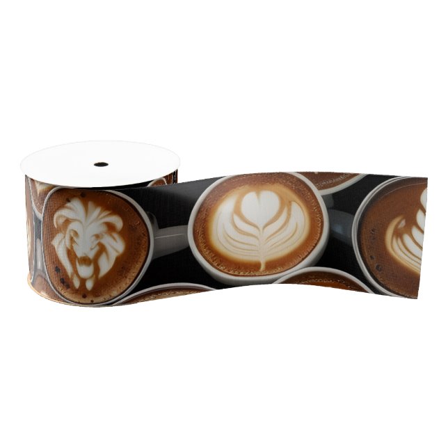 Lazo De Tela Gruesa  Coffee Cup Ribbon (Carrete)