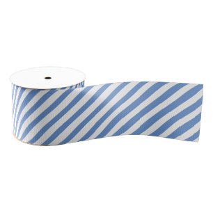Lazo De Tela Gruesa Color diagonal azul y blanco del personalizable de