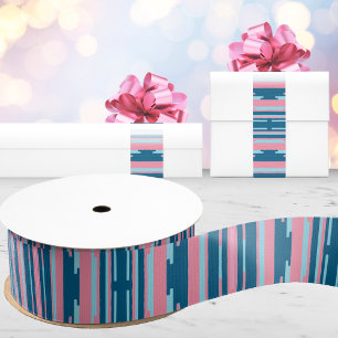 Lazo De Tela Gruesa Colorstack Ikat en Rosa y Aqua
