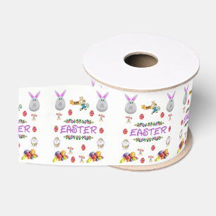 Lazo De Tela Gruesa conejo decorativo de pascua