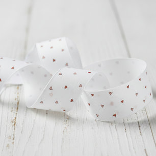 Lazo De Tela Gruesa Corazones diminutos rosados rojos lindos