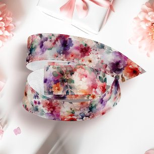 Lazo De Tela Gruesa Cumpleaños Fairycore Encantador Floral Acuarela 