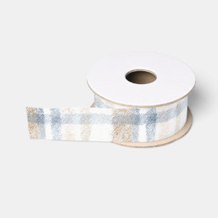 Lazo De Tela Gruesa Cumpleaños Rayas Marrón Beige Azul Crema