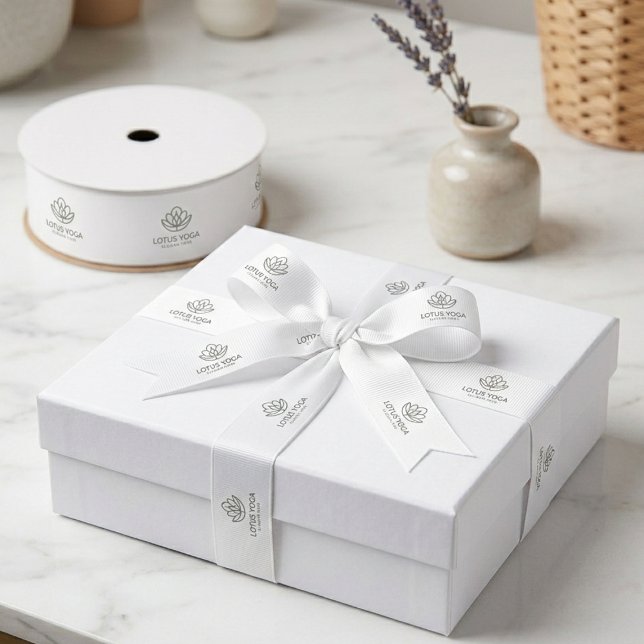 Lazo De Tela Gruesa Custom Business Logo Packaging  (Custom Business Logo Packaging Grosgrain Ribbon)