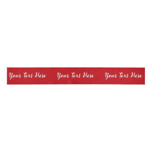 Lazo De Tela Gruesa Custom Personalized Red Ribbon (Anverso)